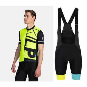 KILPI CAVALET-M Žlutý cyklistický dres + Kilpi MURIA-M modré cyklistické kraťasy - M obraz