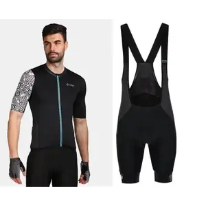 KILPI PICARD-M Černý cyklistický dres + Kilpi MURIA-M černé cyklistické kraťasy - L obraz