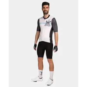 KILPI RIVAL-M Bílý cyklistický dres + KILPI PRESSURE-M Černé cyklistické šortky - L obraz