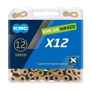 KMC X12 černo/zlatý Waxed BOX řetěz obraz