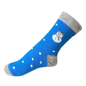 Knebl Hosiery Art.18 Dětské zimní ponožky Knebl Modrý sněhulák POUZE 32-35 (VÝPRODEJ) obraz