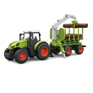 Korody RC Traktor 2, 4 Ghz s vozíkem na dřevo, světla, zvuk 1: 24 obraz