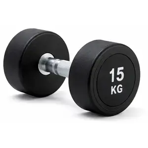 Kubisport Jednoruční činka 15 kg oválná černá obraz