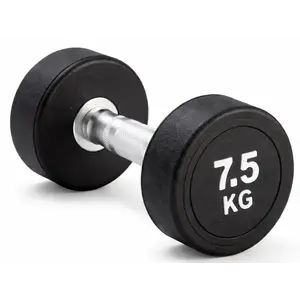 Kubisport Jednoruční činka 7, 5 kg oválná černá obraz