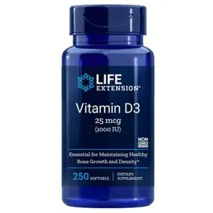 Life Extension Vitamin D3 25mcg (1000 IU) 250 Tobolek obraz