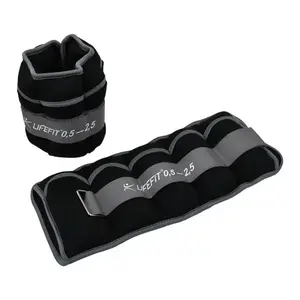 Lifefit Neoprenová zátěž kotník/zápěstí S2 2x0 5-2 5kg nastavitelná černá obraz