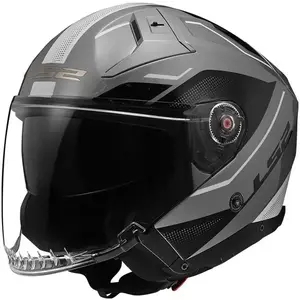 LS2 Otevřená helma OF603 Infinity II Veyron šedo-bílá - S - 55-56 cm obraz
