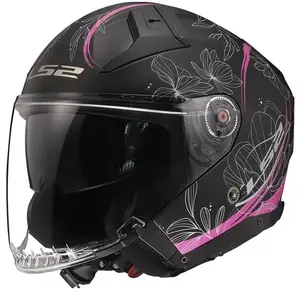 LS2 Otevřená přilba OF603 Infinity II Lotus černo-růžová - XS - 53-54 cm obraz