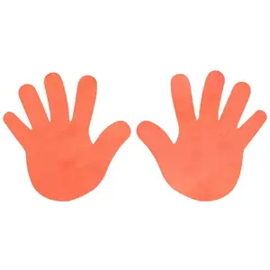 Merco Hand značka na podlahu oranžová - 1 pár obraz