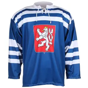 Merco hokejový dres ČSR 1947 replika modrá - bez potisku - L obraz