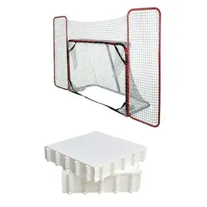 Merco Target branka, s postranní sítí + Hockey Revolution Hockey Tiles desky (18 ks) obraz