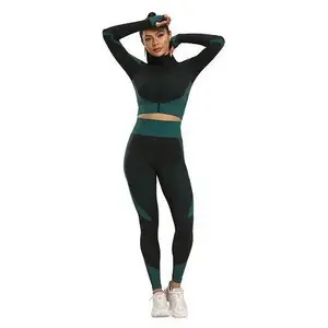 Merco Yoga Sense fitness set dámský zelená tm. POUZE L (VÝPRODEJ) obraz