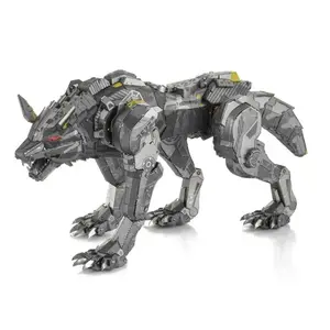 Metal Earth Luxusní ocelová stavebnice Kybernetický vlk obraz