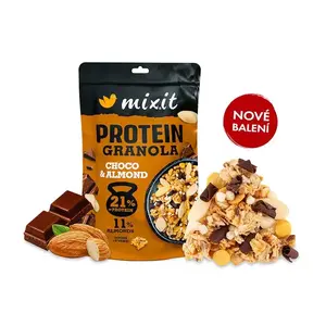 Mixit Proteinová granola z pece, čokoláda a mandle 450 g obraz