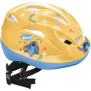 Mondo CYKLO dětská přilba na kolo Stitch - žlutá/modrá - M 52-56 cm obraz