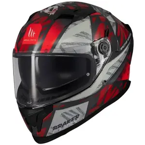 MT Helmets Braker SV Fury černo-šedo-červená - L - 59-60 cm obraz