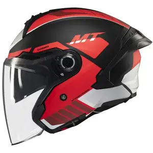 MT Helmets Cosmo SV Cruiser matná červeno-černo-šedá - S - 55-56 cm obraz