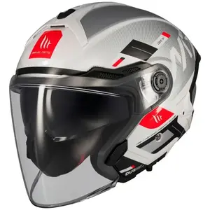 MT Helmets Cosmo SV Silence bílo-šedá - S - 55-56 cm obraz
