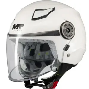 MT Helmets Dětská otevřená helma na motorku Lite Pure A0 bílá - S 49 - 50 cm obraz