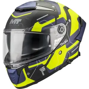 MT Helmets Thunder 4 SV Lumex B27 černo-modro-fluo žlutá - S - 55-56 cm obraz