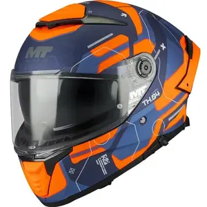 MT Helmets Integrální helma Thunder 4 SV Lumex C24 modro-oranžová - L - 59-60 cm obraz