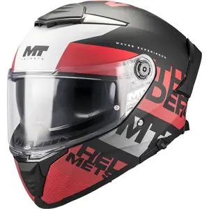 MT Helmets Integrální helma Thunder 4 SV Waves B5 matná černo-červená - S - 55-56 cm obraz