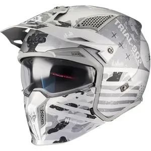 MT Helmets Modulární helma Streetfighter SV S Belic A2 matná bílo-šedá - XS - 53-54 cm obraz