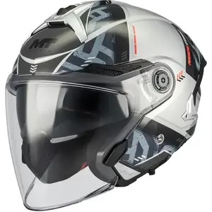 MT Helmets Otevřená helma Cosmo SV Arrow C2 šedo-černá - XS - 53-54 cm obraz