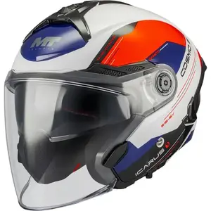 MT Helmets Otevřená helma Cosmo SV Icarus A5 modro-bílo-červená - XS - 53-54 cm obraz