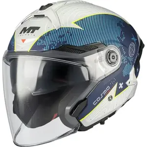 MT Helmets Otevřená helma Cosmo SV Layout C7 matná modro-bílá - XS - 53-54 cm obraz