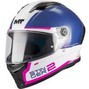 MT Helmets Stinger 2 Core A8 modro-bílo-růžová - XS - 53-54 cm obraz