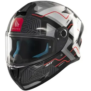 MT Helmets Targo S Brik lesklá černo-bílá - S - 55-56 cm obraz