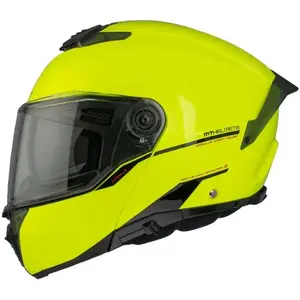 MT Helmets Vyklápěcí helma ATOM 2 SV SOLID A3 fluo žlutá lesklá - XS - 53-54 cm obraz