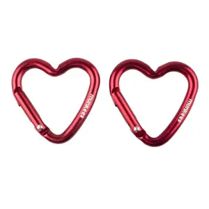 Munkees Heart Mini - 2 kusy červená karabina - Red obraz