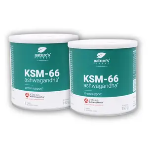 Natures Finest 2x KSM-66 Ashwagandha Powder 150g obraz