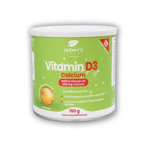 Natures Finest Vitamin D3 + calcium 150g obraz