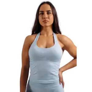 Nebbia Halter top s vestavěnou podprsenkou PRIMAL 863 - L - světle modrá obraz