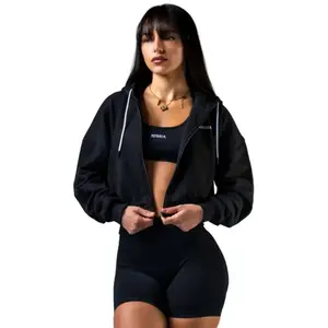 Nebbia Mikina na zip s kapucí POWER 895 - S - černá obraz