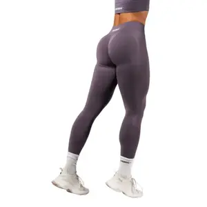 Nebbia Tvarujíci bezešvé maximum push-up legíny FLOW SEAMLESS 497 - XS - šedá obraz