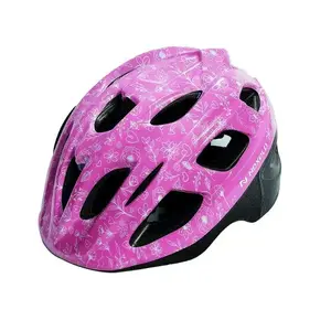 Nexelo VIA Lesk Růžová Květy dětská přilba - M 53-55 cm obraz