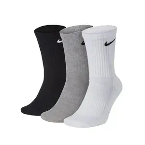 Nike 3 PACK-Everyday Cushion Crew-WHITE/MGREYH/BLACK ponožky - Velikost 34/38 obraz