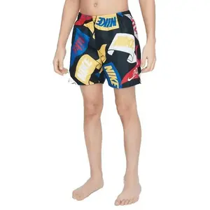 Nike Swim TOSSED FLAGS 4 inch BLACK-BLACK chlapecké plavky - Velikost L obraz