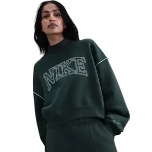 Nike W NSW PHNX FLC LOGO MOCK NECK SEAWEED dámská zateplená mikina - Velikost L obraz