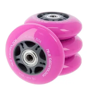 Nils PU kolečka s ložisky EXTREME 76x24mm ABEC 7 růžové obraz