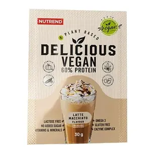 Nutrend Delicious Vegan protein 30g - Čokoláda, Lískový oříšek obraz