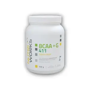 Nutri Works BCAA + Glutamin 4: 1: 1 500g - Fresh apple obraz