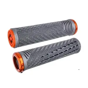 ODI Gripy MTB CF v2.1 Lock-On Closed End Lynx Grey / oranžové obraz