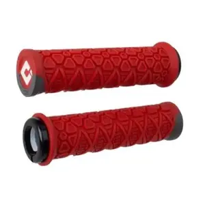 ODI Gripy MTB Vanquish V2.1 Lock-On s uzavřeným koncem červeno-grafitové obraz