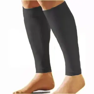 Ovčíno podpůrný návlek na lýtko elastický - černý obraz
