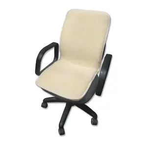 Ovčíno podsedák s opěrkou z ovčí vlny jednobarevný – 95 × 43 cm - šedá obraz